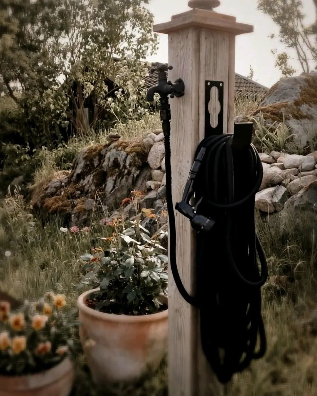 Manguera De Riego Deluxe - Negro, 15 M, Tejido, Látex, Se Expande Con El Agua._4