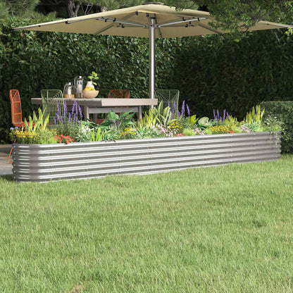 Jardinera Arriate Acero Galvanizado Plata 332x40x36 Cm_1