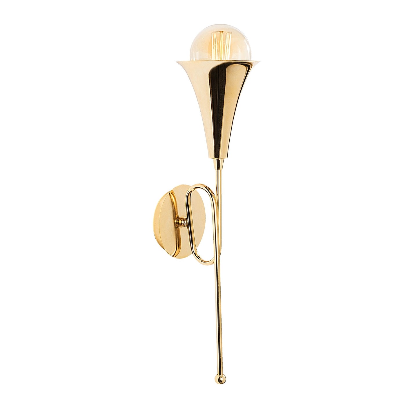 Aplique De Pared, Metal , Oro, 13x15x52, Casquillo E 27 Max 40 W_4