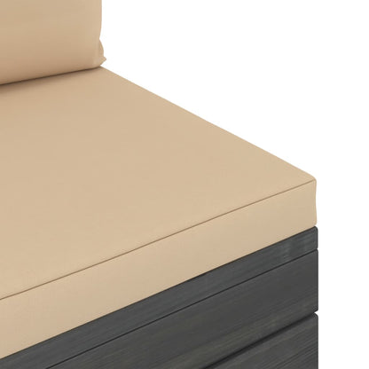 Muebles De Jardín De Palets 6 Piezas Cojines Madera Maciza Pino / Vetonek_3