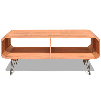 Mesa De Centro Madera Maciza Paulownia Marrón 90x55,5x38,5 Cm_0