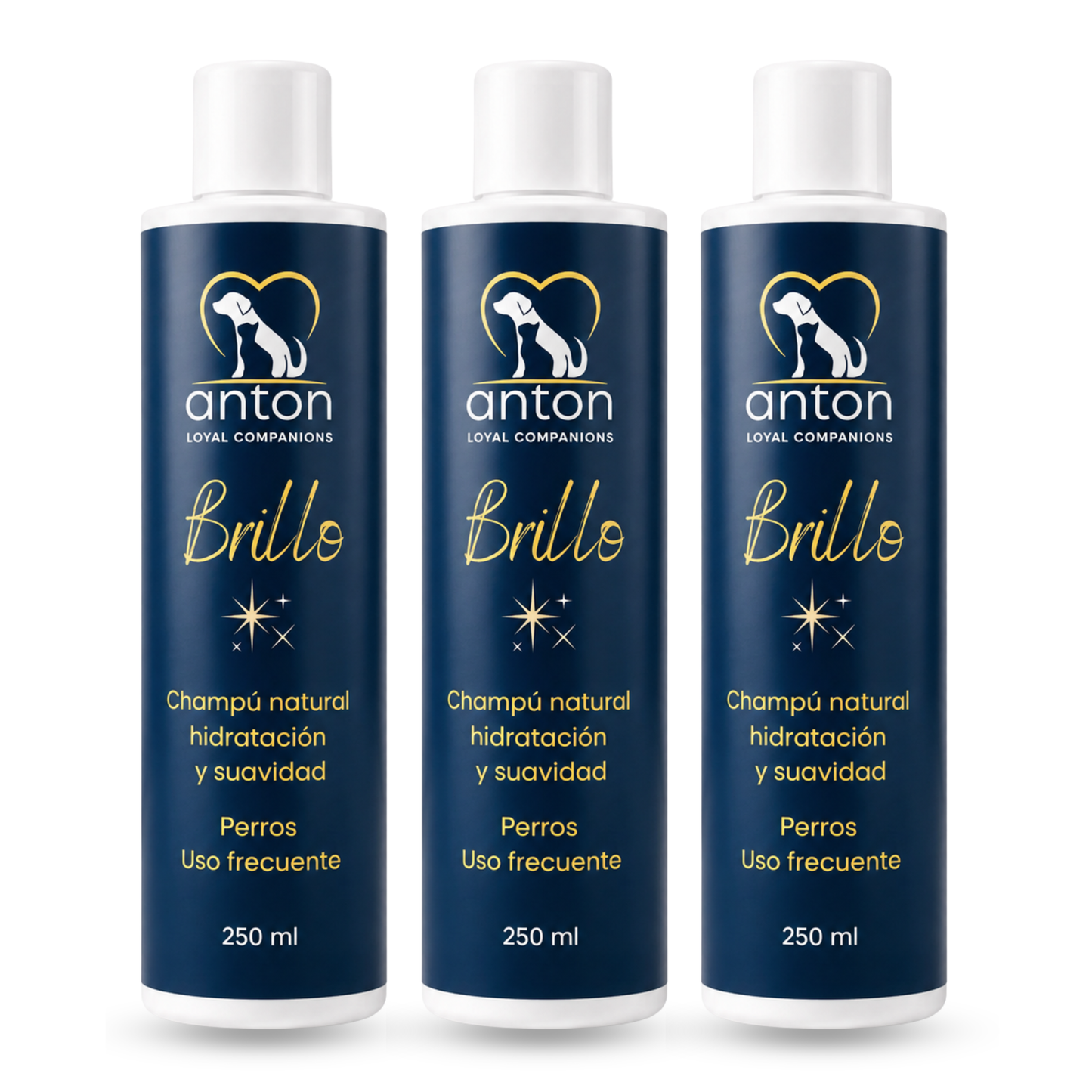Champú natural para el cuidado del pelaje de perros – Pack 3 x 250 ml_0