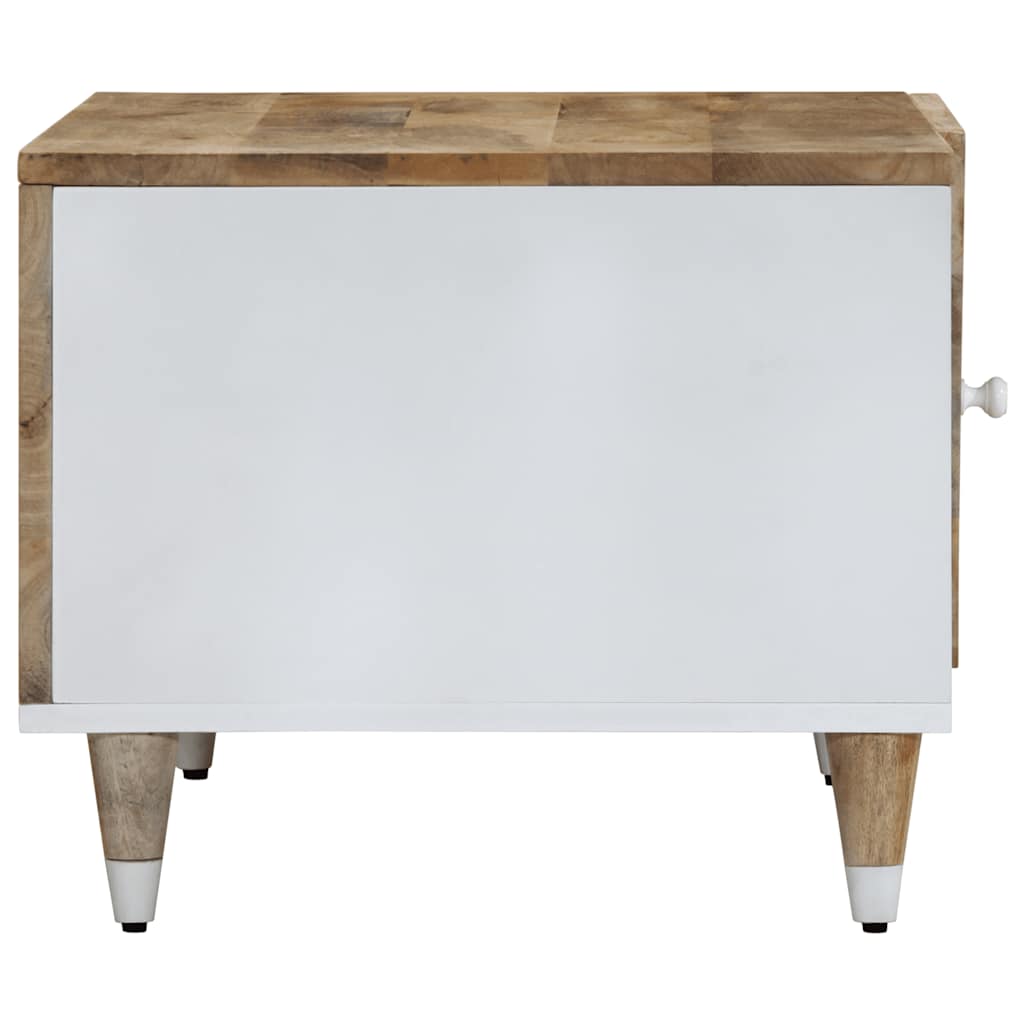 Mesa De Centro De Madera Maciza De Mango 80x50x40 Cm_2
