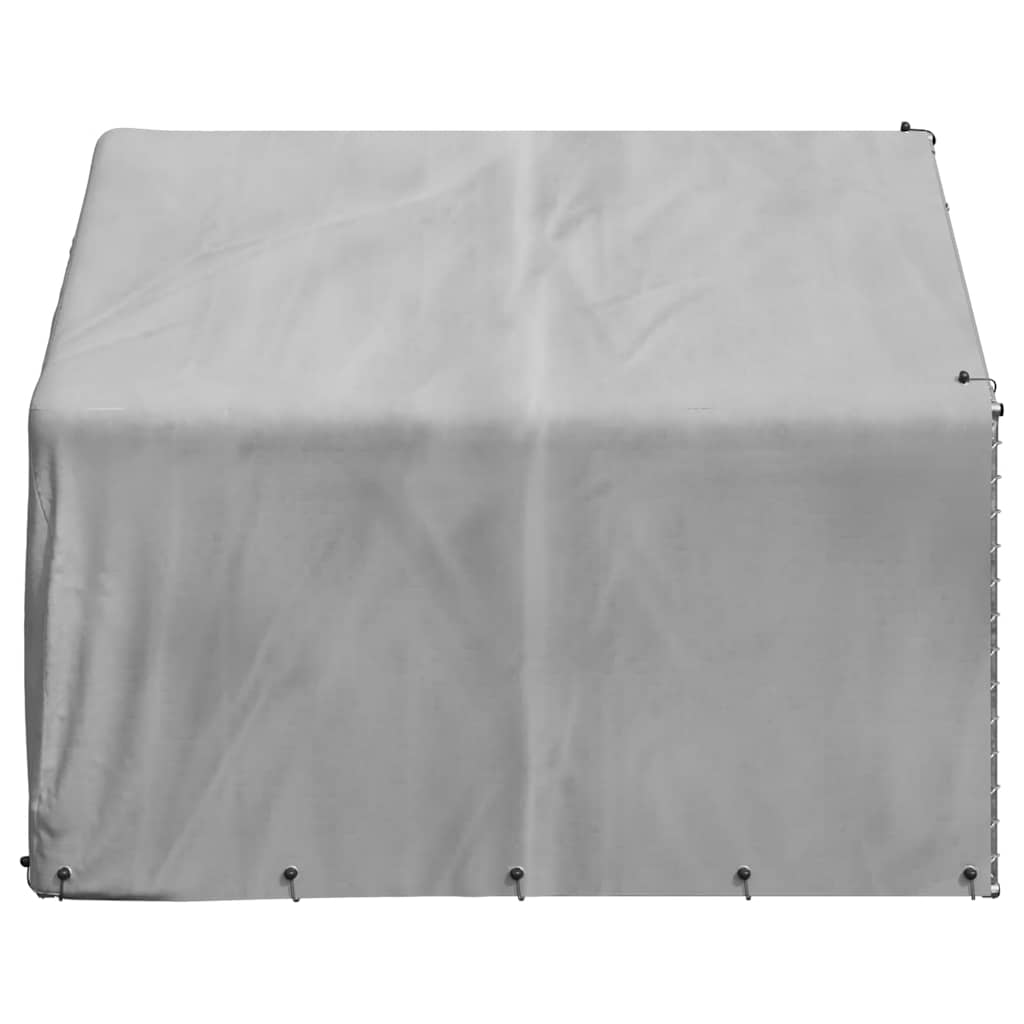 Caseta Para Perros De Exterior Con Cubierta 2x2x1,5 M De Acero Galvanizado_3