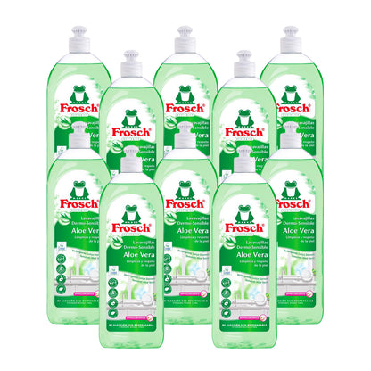 Embalagem de 10 Produtos de Limpeza de Máquina de Lavar Loiça Aloe Vera Eco Frosch 750 ml