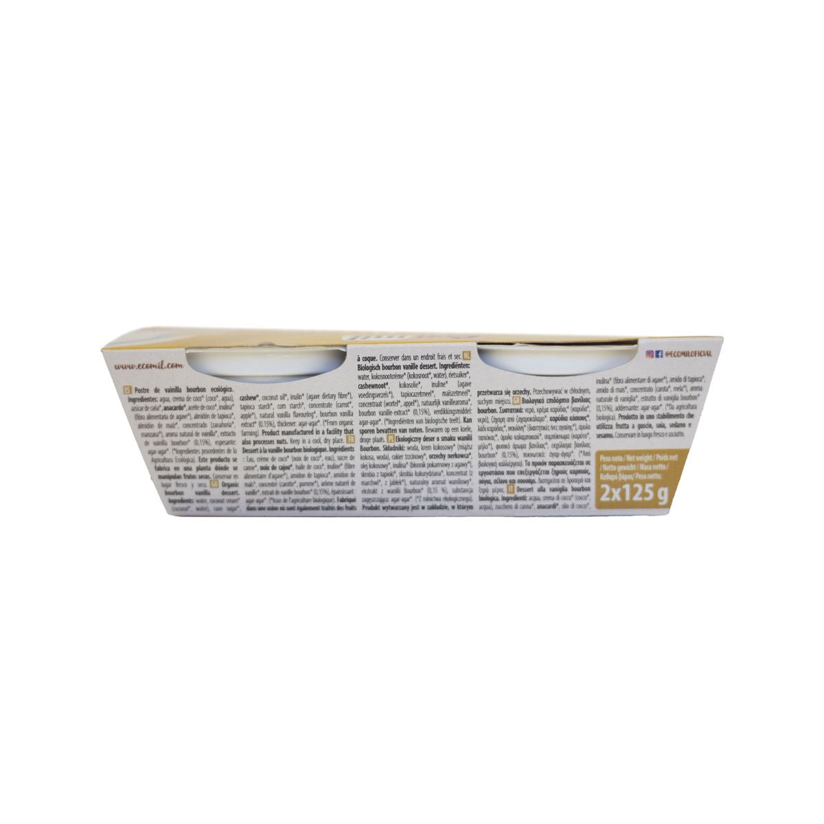 Sobremesa de Baunilha Dream Bio Ecomil 2 unidades de 125 g