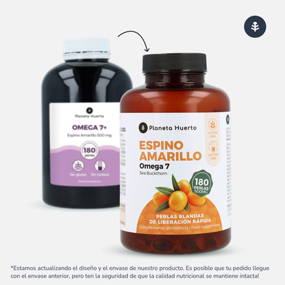 Pack 2x Omega 7 Espino Amarillo Planeta Huerto 180 Perlas