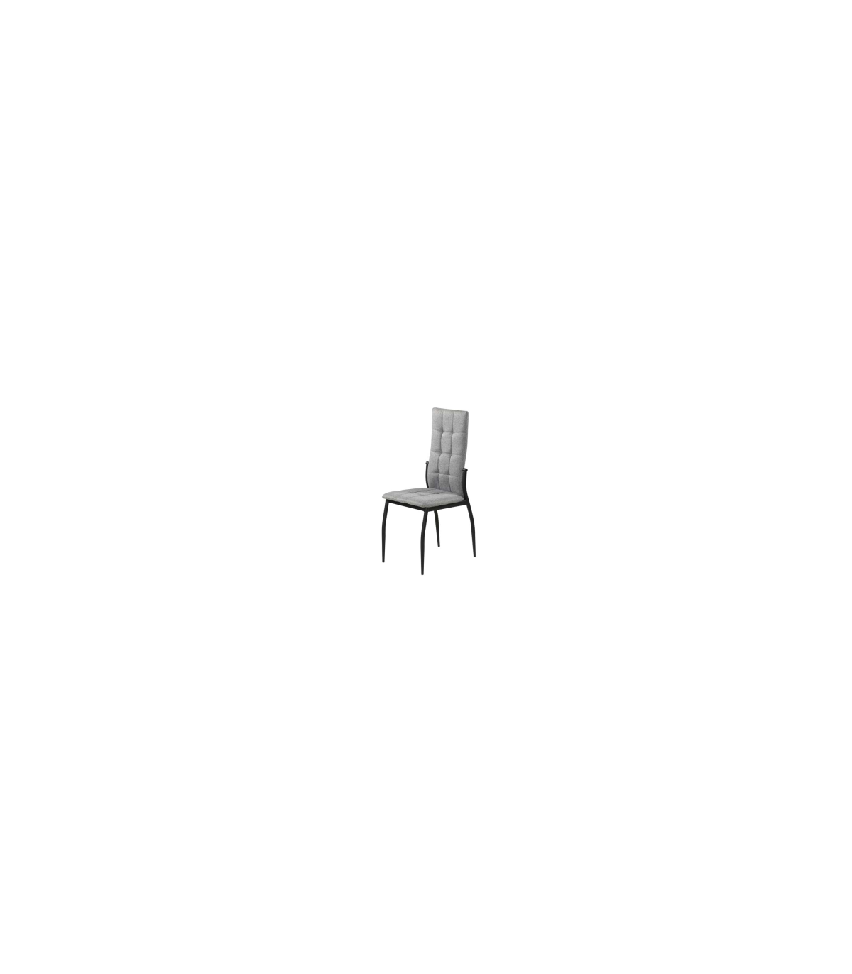 Silla Coral C-48-6 Tapizada En Textil Color Gris Claro, 98cm(alto) 40cm(ancho) 50cm(largo)_3
