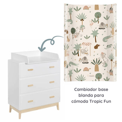 Cambiador Base Blanda Para Cómoda 70x47 Cm Tropic Fun_2