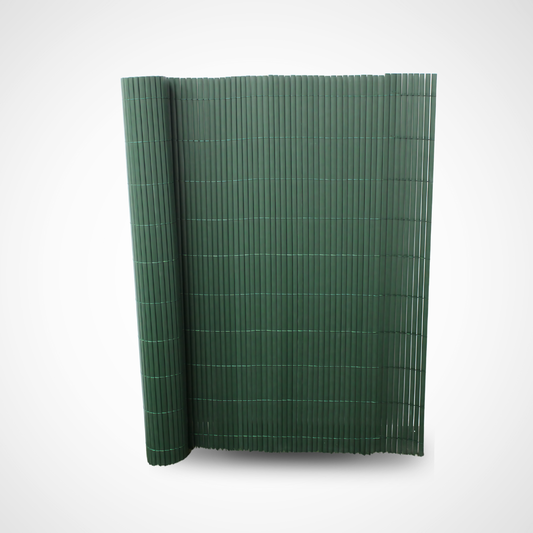 Cañizo Pvc Doble Cara| 1x3 M| Color Verde| Lamas 11 Mm| Composición 100% Pvc| Bridas Sujeción Incluidas_1