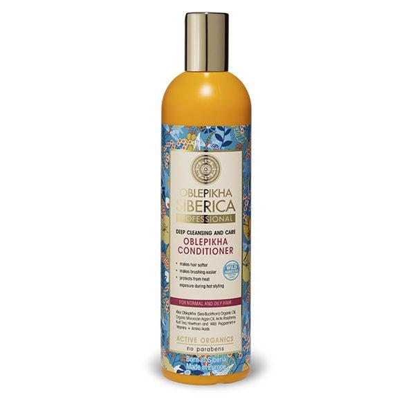 Acondicionador Oblepikha para cabello normal y cabello graso, 400 ml