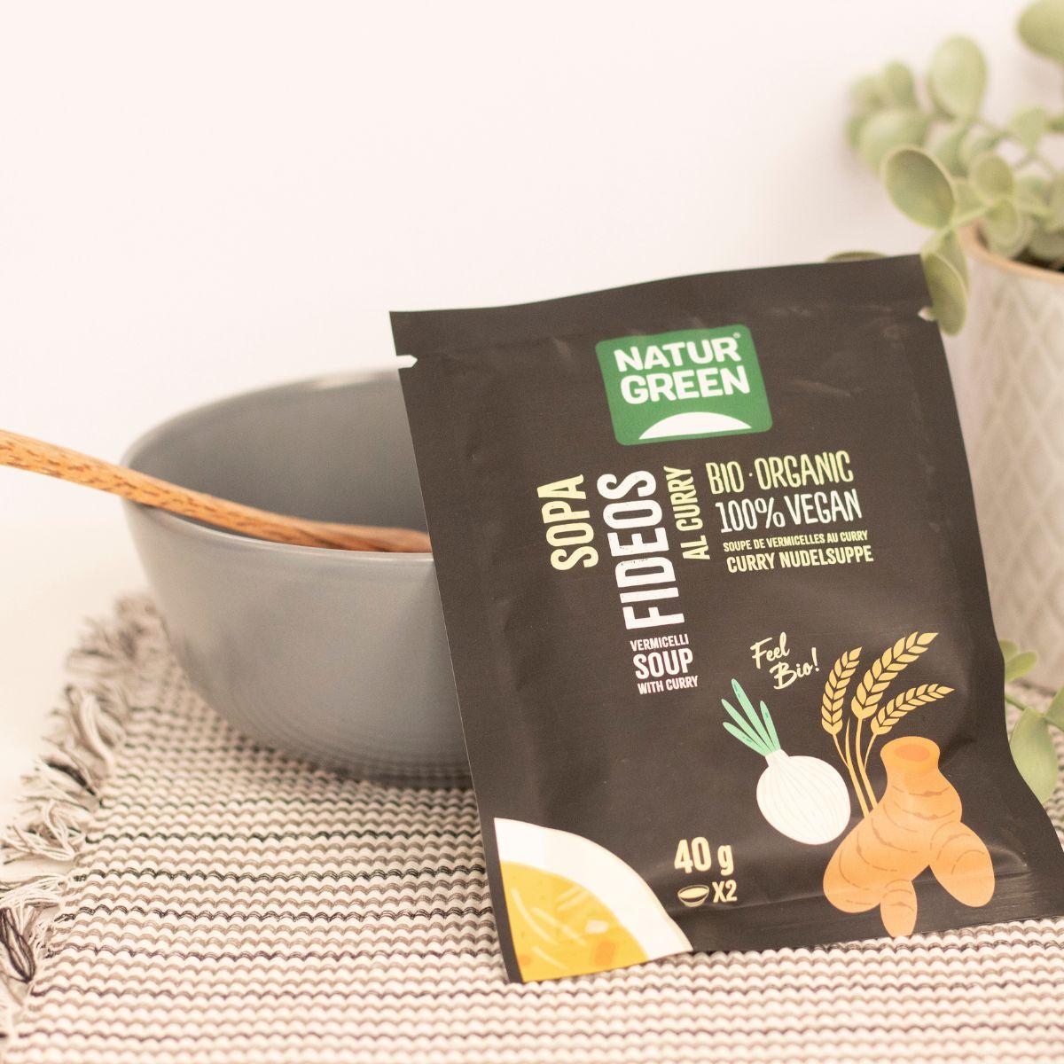 Sopa de massa com caril Naturgreen, 40g