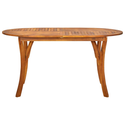 Vidaxl Juego De Comedor Para Jardín 7 Piezas Madera Maciza De Acacia_3