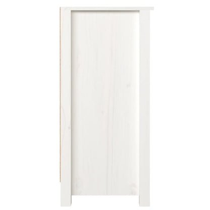 Aparador De Madera Maciza De Pino Blanco 100x35x74 Cm / Vetonek_1