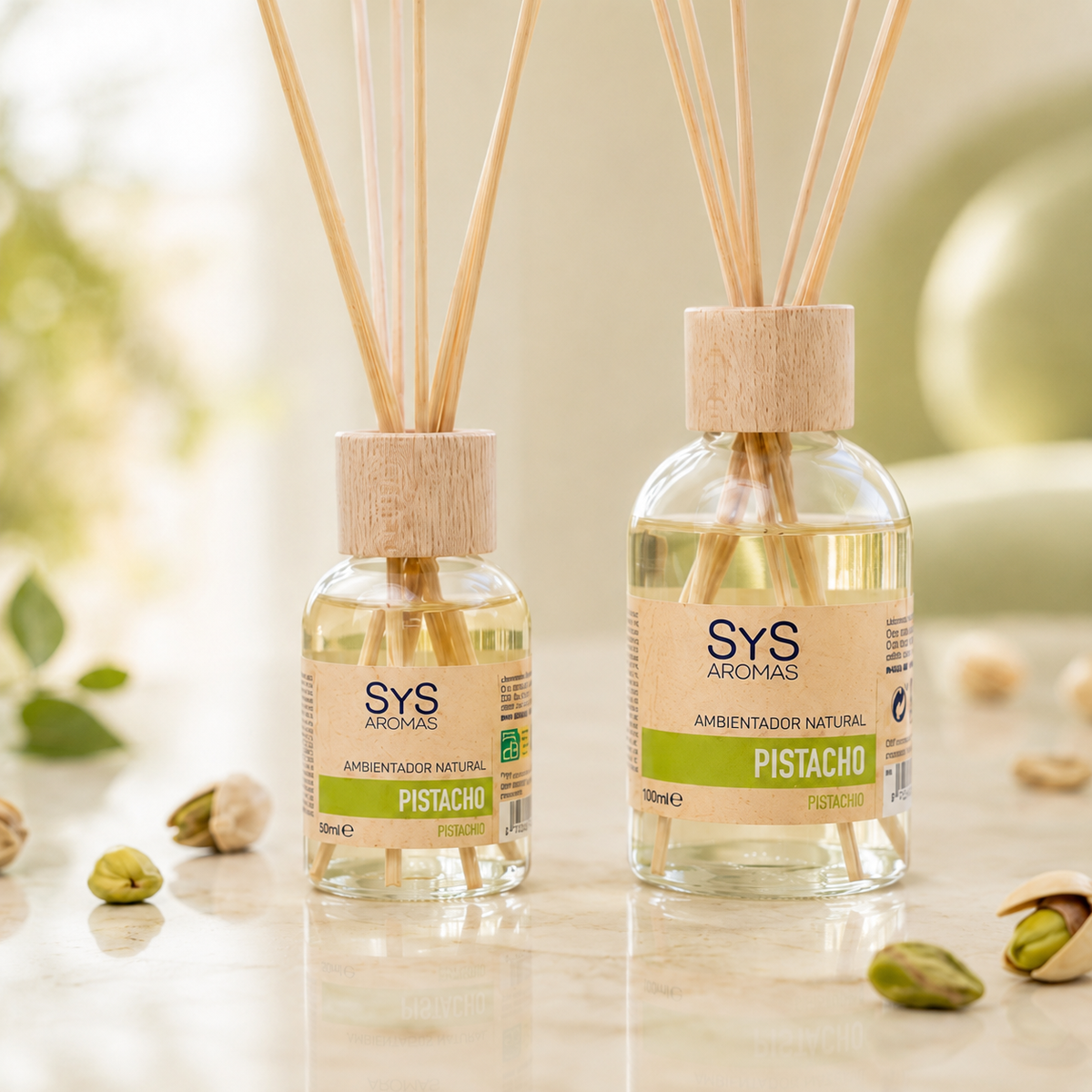 Ambientador Mikado Pistacho SYS Aromas 50 ml | Aroma Dulce y Gourmand | Cálido y Envolvente_2