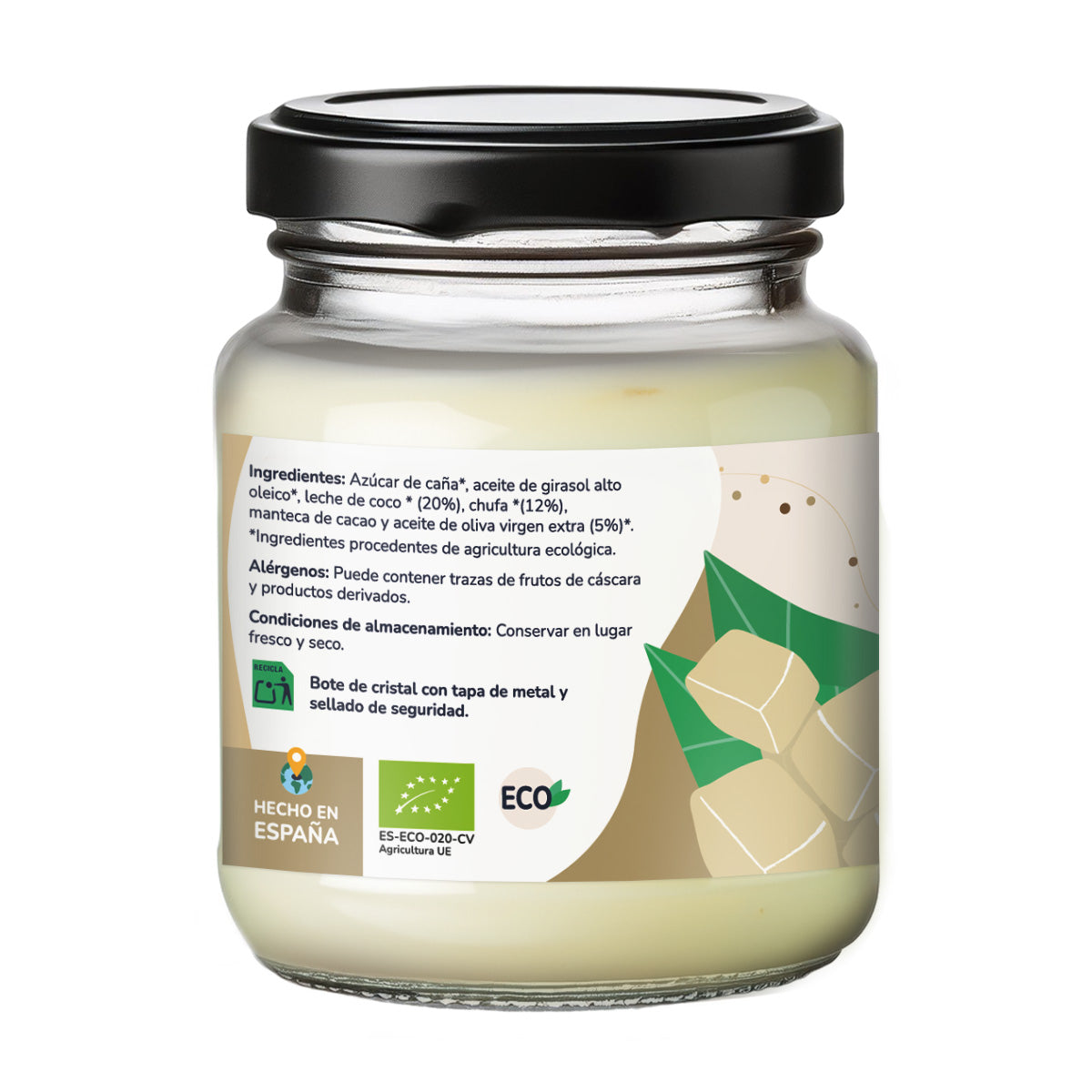 Creme de chocolate branco vegan ECO Planeta Huerto 230 gr