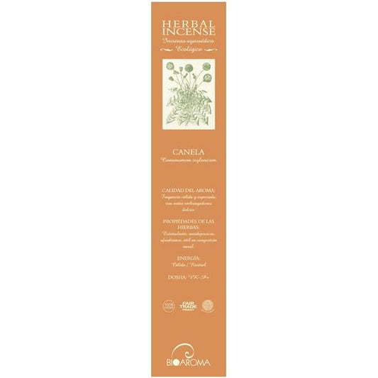Incenso Bioaroma de Canela Biológica, 12 varetas