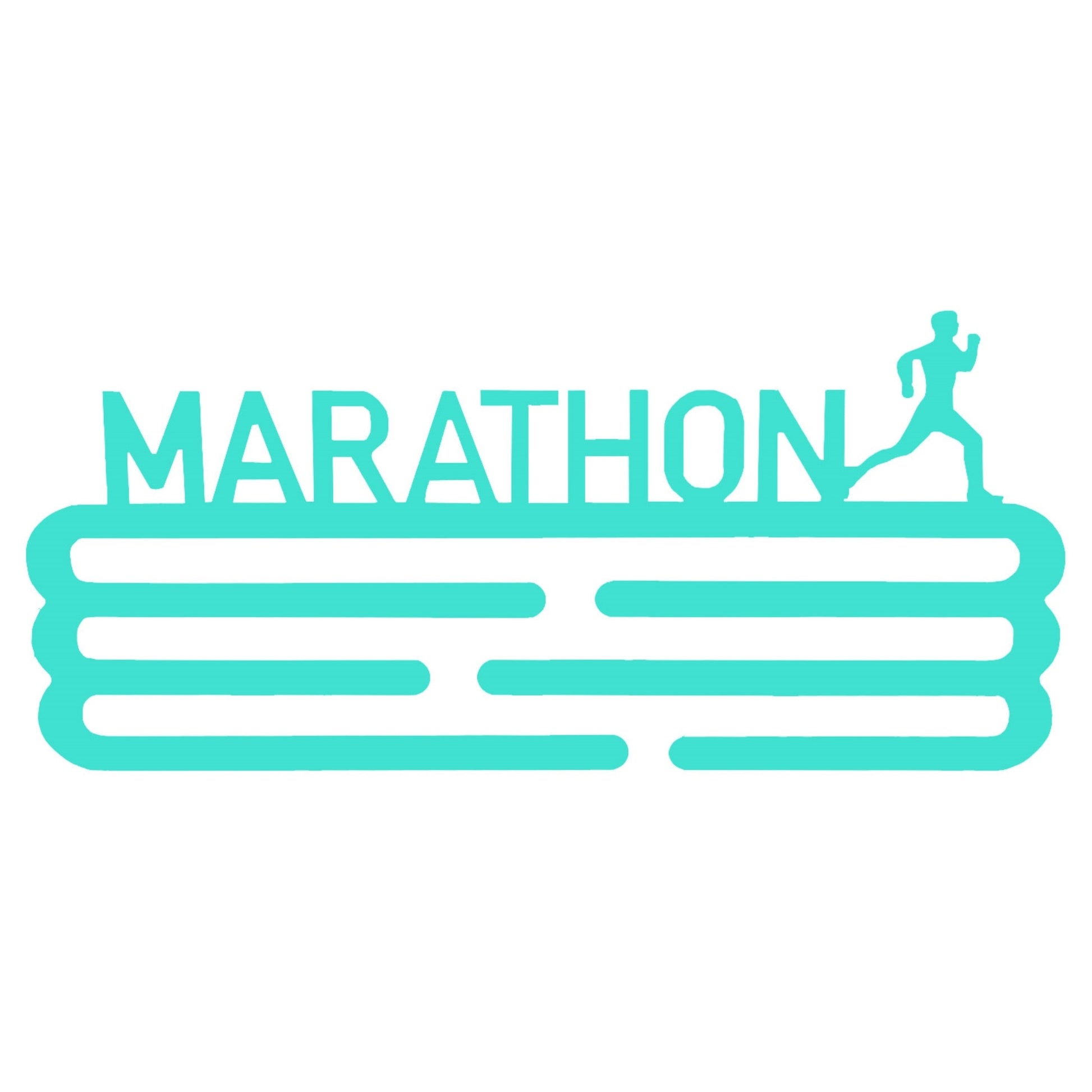 Medallero Maratón Turquesa Well Home Para 15 Medallas - Regalo Original Para Runners_0