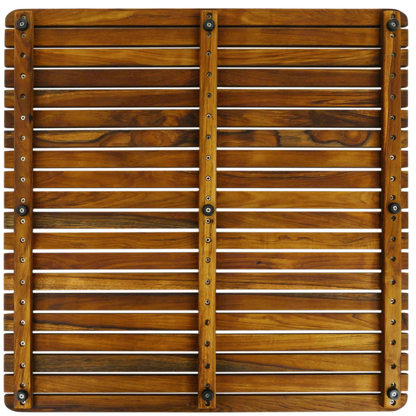 Tarima Para Ducha Y Baño Cuadrada 71 X 71 Cm De Madera De Teca Certificada_2
