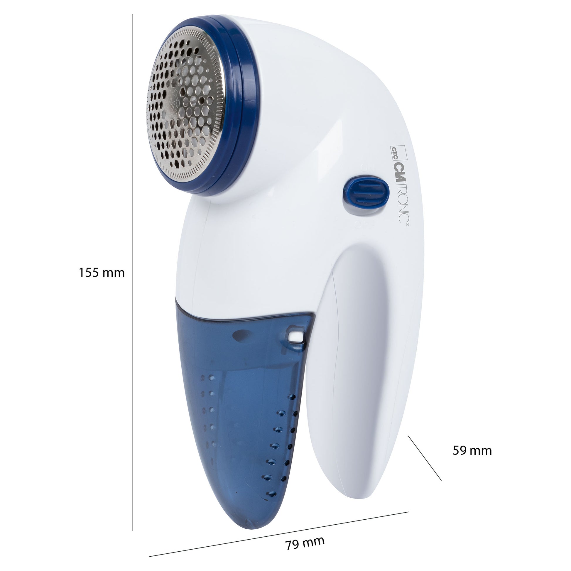 Quitapelusas Eléctrico, Elimina Pelotillas Ropa, Cuchillas Acero Inoxidable, Depósito Extraíble Clatronic Cla-tc3759 Blanco/azul_4