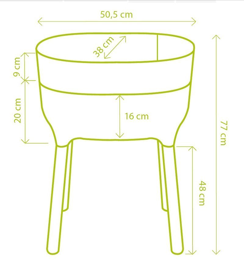 Jardinera Urbalive High Verde Claro Con Auto-riego_3