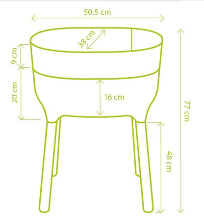 Jardinera Urbalive High Gris Con Auto-riego_2