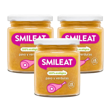 PROMOÇÃO 3x Smileat Peru Biológico e Vegetais em Pote +6 meses 230g