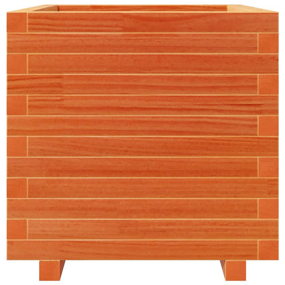 Jardinera Madera Maciza De Pino Marrón Cera 50x50x49,5 Cm_4