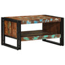 Mesa De Centro Multicolor 70x50x38 Cm Madera Maciza Reciclada