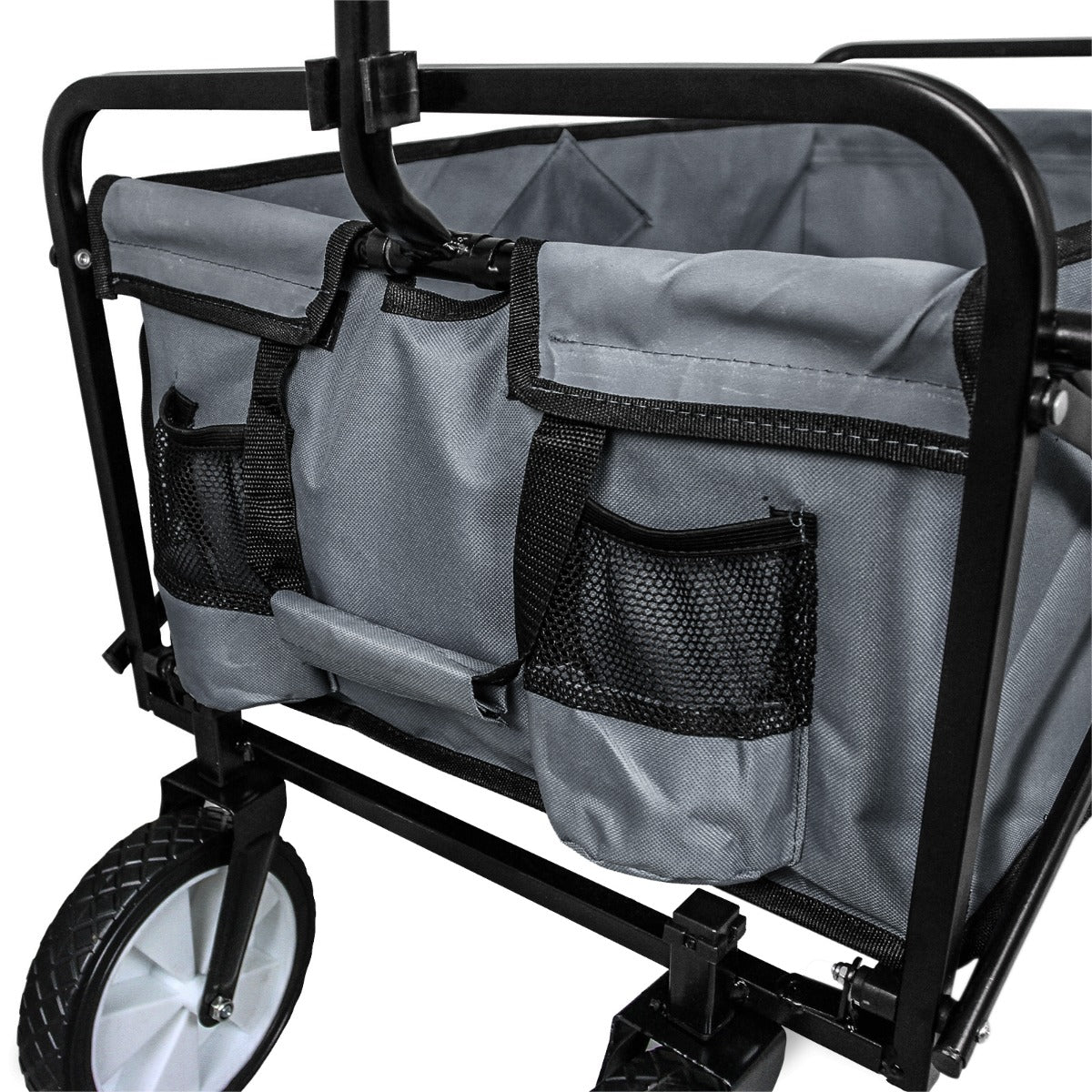 Carretilla De Jardín Plegable Gris Para Jardinería Con Funda Impermeable_4