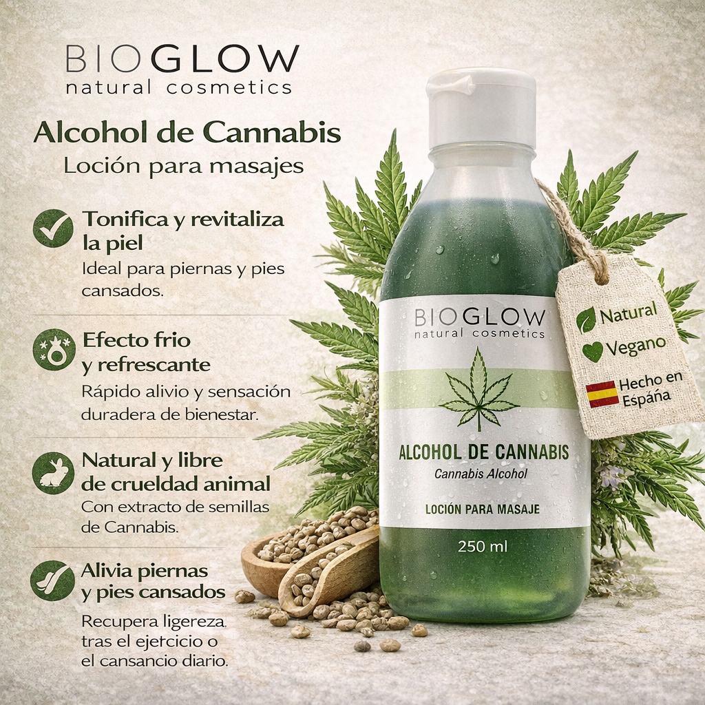 Alcohol de Cannabis Natural SYS 250 ml | Tónico Corporal Refrescante | Confort para Piernas y Músculos Cansados_2