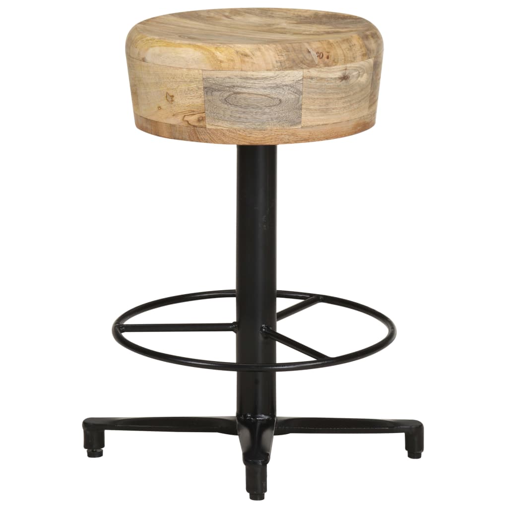 Taburetes De Cocina 2 Unidades Madera Maciza De Mango 52 Cm_1