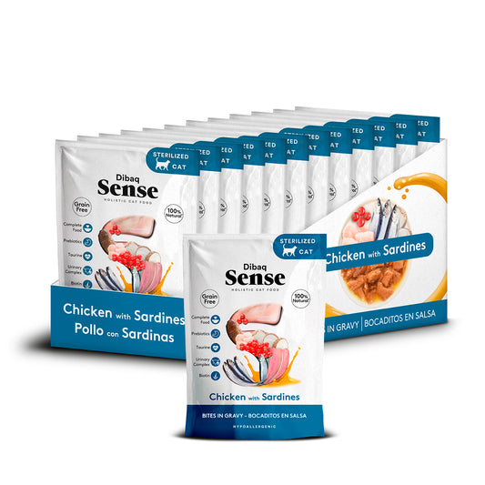Dibaq Sense Bites Pollo Con Sardinas, 12 Unidades X 100gr_0