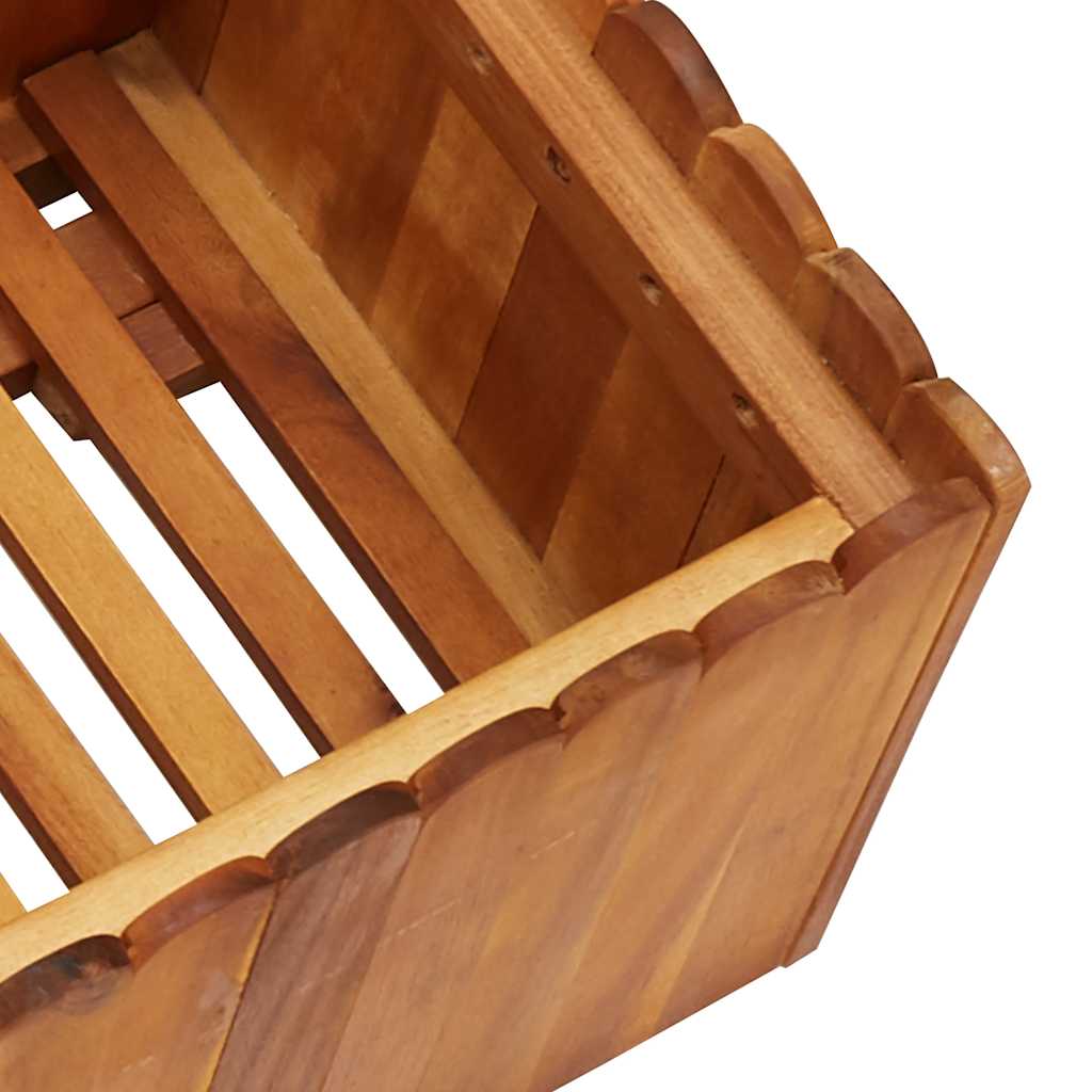 Arriate De Madera Maciza De Acacia 100x30x25 Cm_4