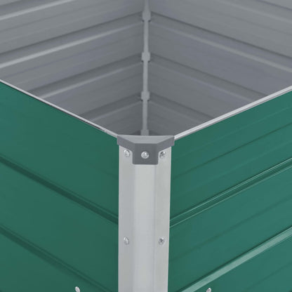 Jardinera Elevada De Acero Galvanizado Verde 100x100x45 Cm_3