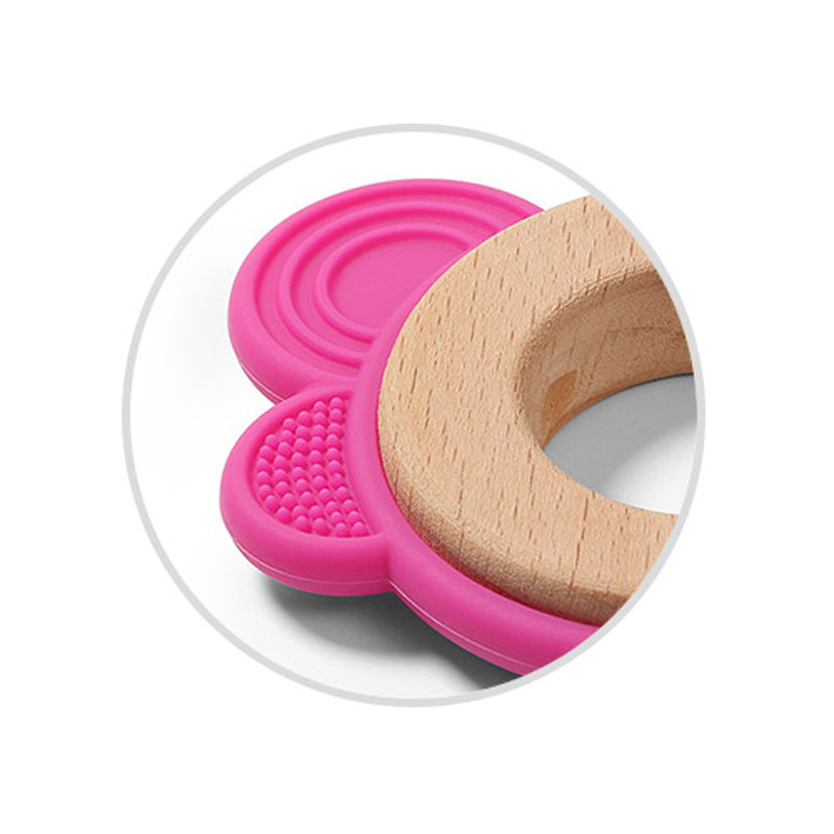 Mariposa Mordedor De Madera Y Silicona_5