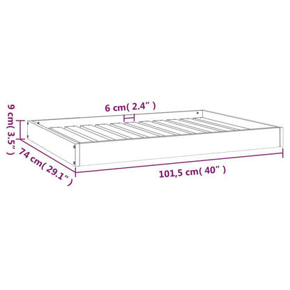 Vidaxl Cama Para Perros Madera Maciza Pino Marrón Miel 101,5x74x9 Cm_2