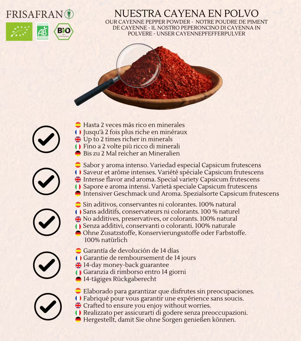 Cayena En Polvo Ecológica - Calidad Y Sabor | Frisafran 200 G_5