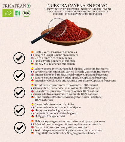 Cayena En Polvo Ecológica - Calidad Y Sabor | Frisafran 500 G_5