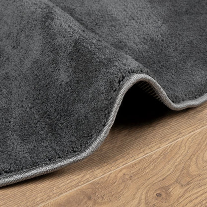 Alfombra De Pelo Corto Oviedo Gris Antracita Ø 280 Cm / Vetonek_0