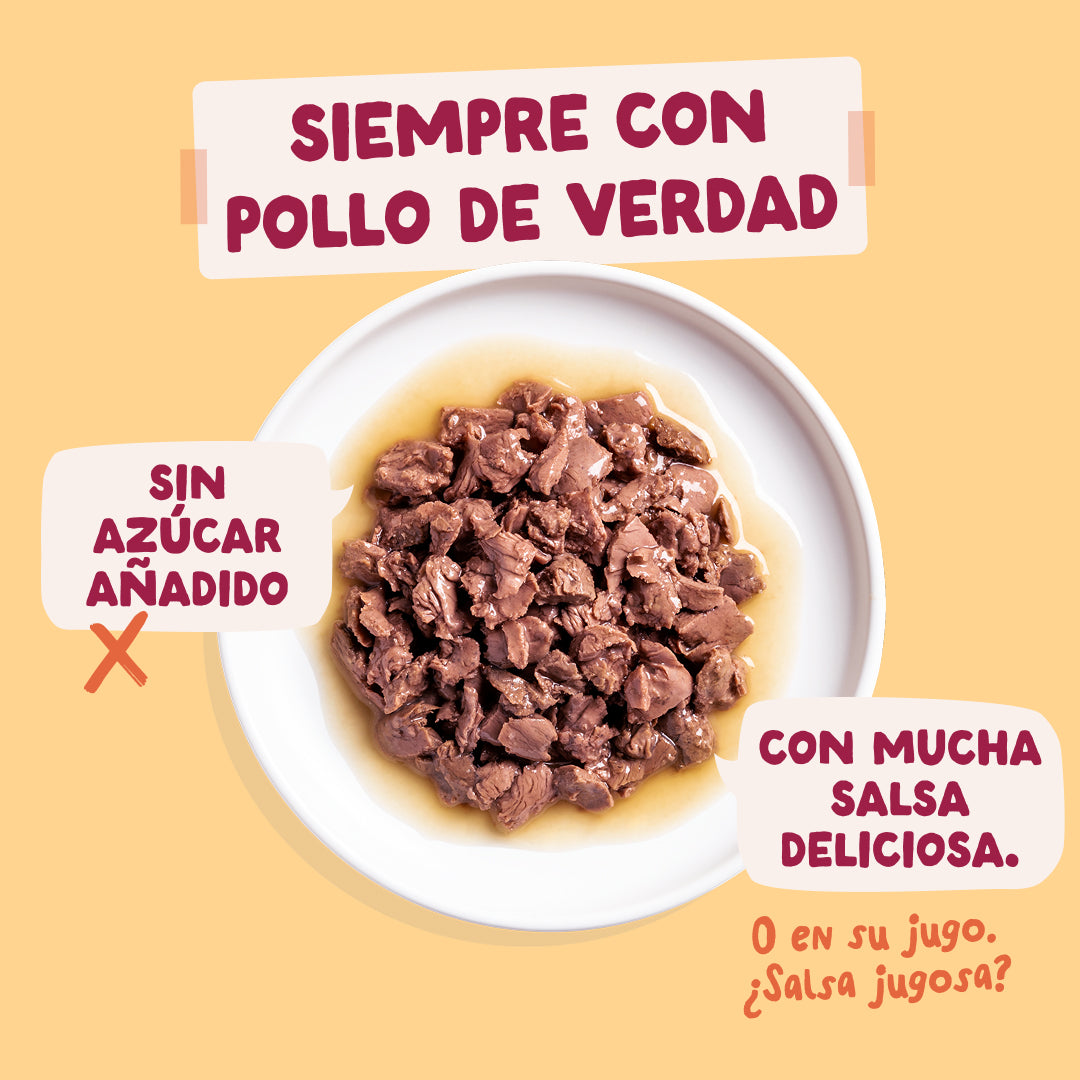 Sobres de comida húmeda Pollo en Salsa para Gatos Adultos | Edgard & Cooper 85 g