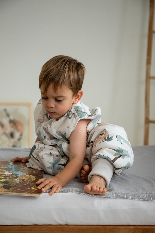 Cotton Color Pijama Manta Con Pies Saco De Dormir T-s Tog 1,5 12-36m Cotton Albero Mio | Satén De Algodón Tog 1,5_0