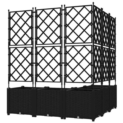 Macetero De Jardín 5 Uds. Negro 120 X 120 X 143 Cm Pp_5