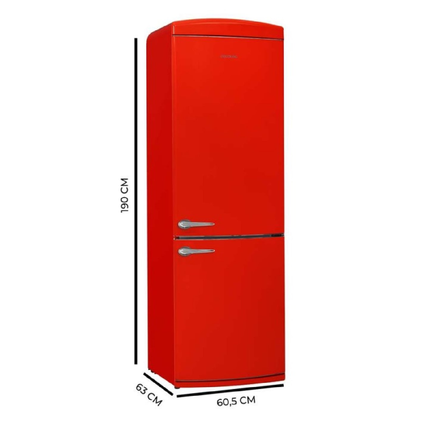 Cecotec Frigorífico Combi 2 Puertas Retro De 294l Bolero Coolmarket Combi Origin 294+ Red E_2
