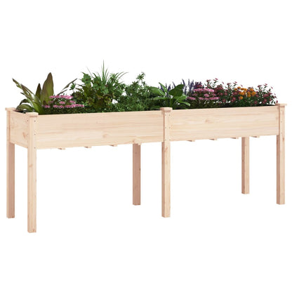 Jardinera Con Forro Interior Madera Maciza Abeto 203x53x76 Cm_2