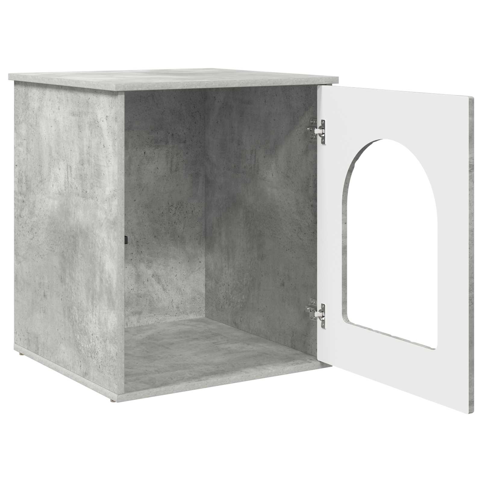 Casa Para Gatos Concreto 53 X 52 X 62 Cm Madera De Ingeniería_4