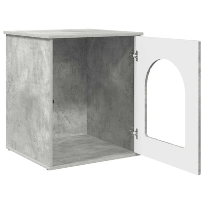 Casa Para Gatos Concreto 53 X 52 X 62 Cm Madera De Ingeniería_4