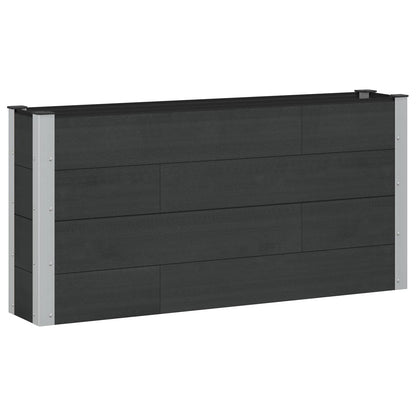 Arriate Elevado Negro 150 X 30 X 72 Cm Wpc Y Aluminio_0