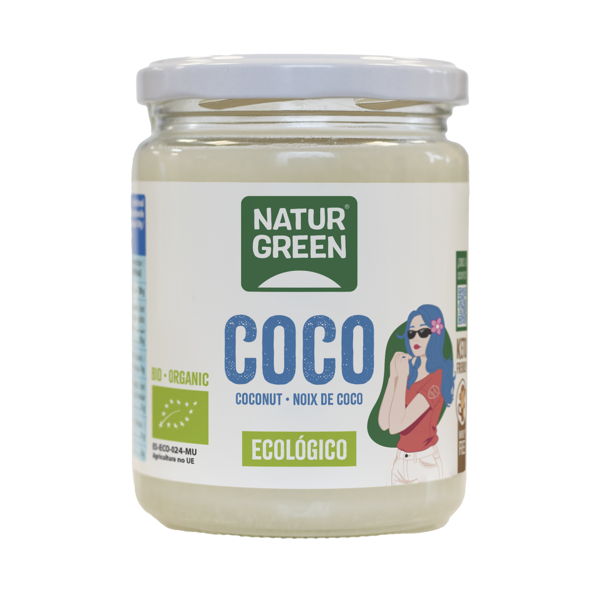 Óleo de coco biológico, NaturGreen 400 g