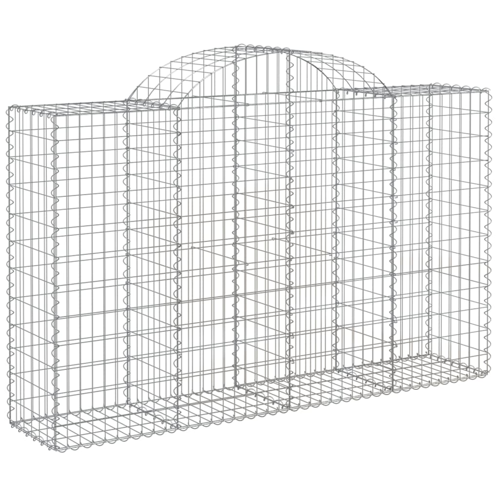 Cestas De Gaviones 3 Uds Forma De Arco Hierro 200x50x120/140 Cm_2